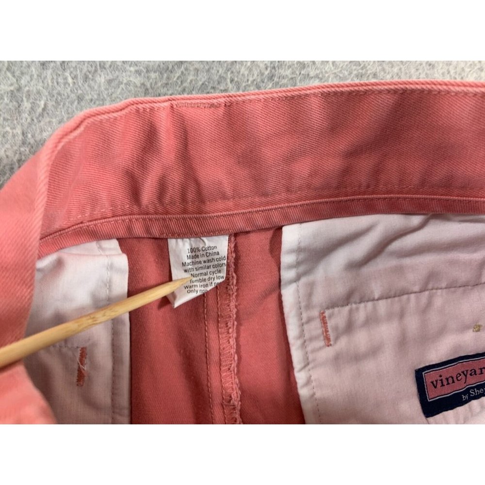 Vineyard Vines Classic Solid 100% Cotton Chino Shorts (Boy's Size 18) Jetty Red - Picture 4 of 11
